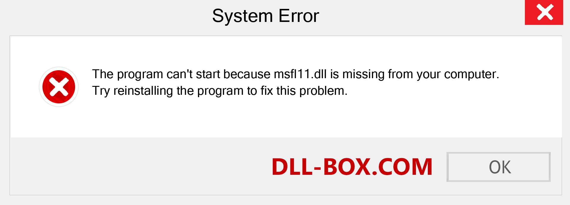  msfl11.dll file is missing?. Download for Windows 7, 8, 10 - Fix  msfl11 dll Missing Error on Windows, photos, images